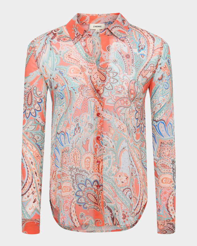 Laurent Button-Front Blous